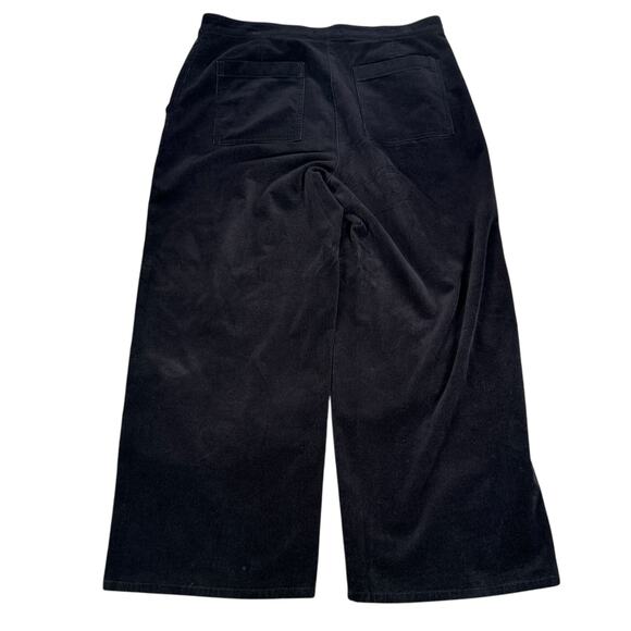 Eileen Fisher Wide Leg Corduroy Pants Women’s Medium Black Cotton Pockets READ - Picture 2 of 11